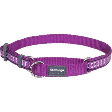 RED DINGO Red Dingo MC-RB-PU-ME Martingale Dog Collar Reflective Purple; Medium MC-RB-PU-ME